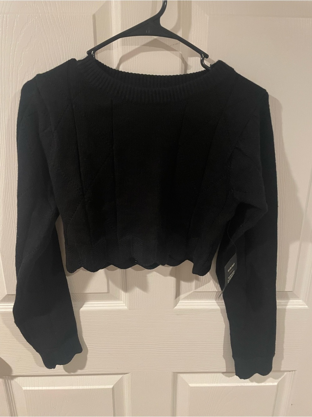 Lulu's Black Ribbed Knit Sweater and Skirt Set, size medium NWT